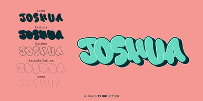 Murals Tribe Letter Font Poster 8