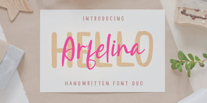 Hello Arfelina Font Poster 1