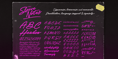 Sleeve Notes Font Poster 2