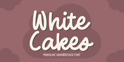 White Cakes Font Poster 1