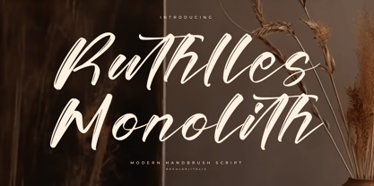 Ruthlles Monolith Font Poster 1