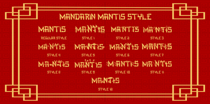 Mandarin Mantis Font Poster 10