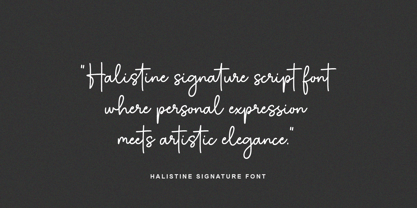 Halistine Signature Font Poster 7