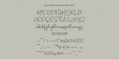 Halistine Signature Font Poster 9
