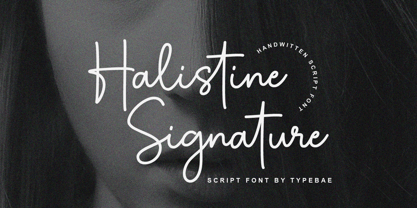 Halistine Signature Font Poster 1