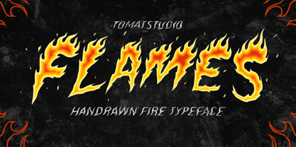 Flames Font Poster 1