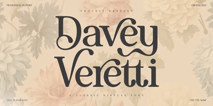 Davey Veretti Font Poster 1