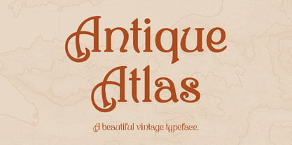 Antique Atlas Font Poster 1