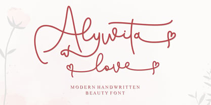 Alywita Love Font Poster 1