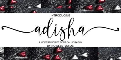 Adisha Script Font Poster 1