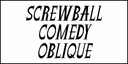 Screwball Comedy JNL Font Poster 4