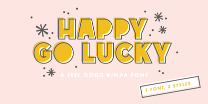Happy Go Lucky Display Font Font Poster 1