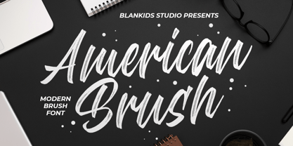 American Brush Font Poster 1