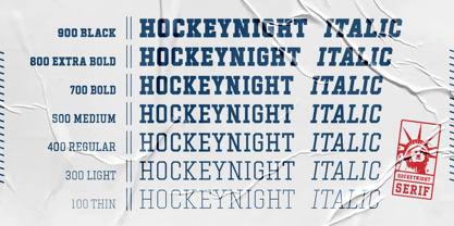 Hockeynight Serif Fuente Póster 5