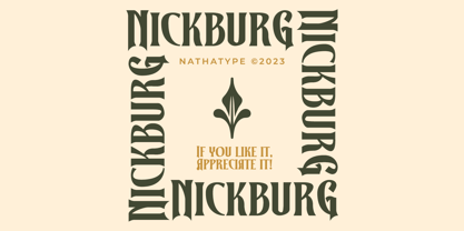 Nickburg Font Poster 15