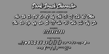 Dark Brush Font Poster 7
