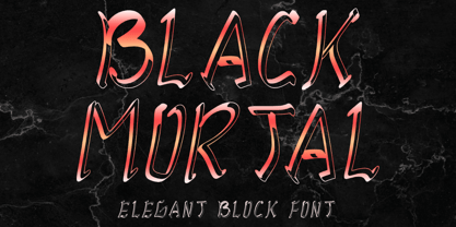 Black Mortal Font Poster 1