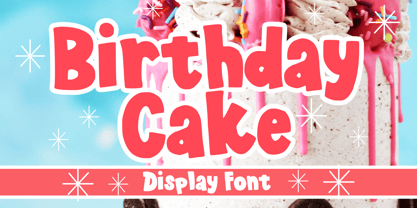 Birthday Cake Font Poster 1