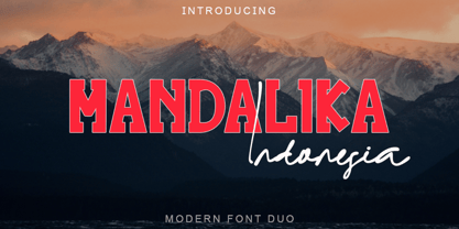 Mandalika Indonesia Signature Font Poster 1
