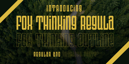 Fox Thinking Outline Font Poster 1