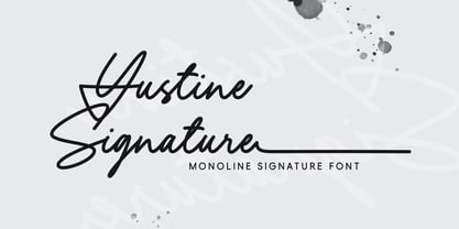 Yustine Signature Font Poster 1