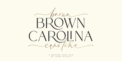 Brown Carolina Font Poster 1