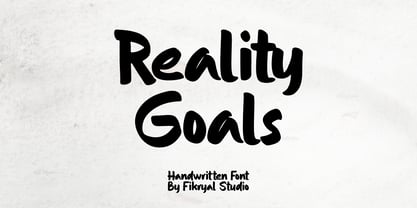 Reality Goals Font Poster 1