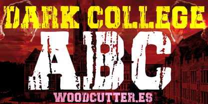 Dark College Font Poster 4