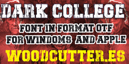 Dark College Font Poster 5