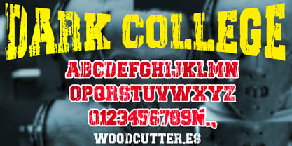 Dark College Font Poster 3