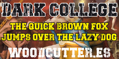 Dark College Font Poster 2