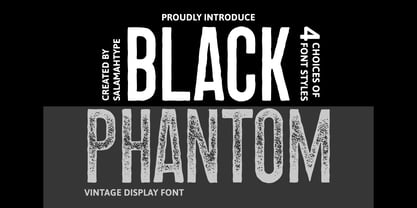 Black Phantom Pro Font Poster 1
