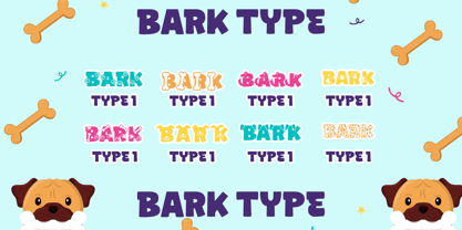 Bark Type Fuente Póster 10