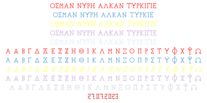 Ongunkan Greek  Hollow Script Font Poster 1