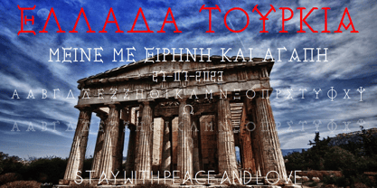 Ongunkan Greek  Hollow Script Font Poster 6