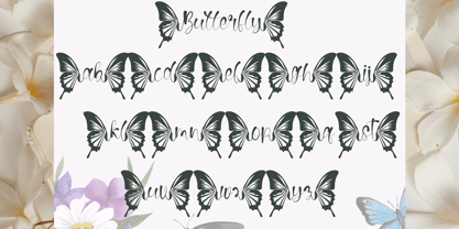 Butterfly Font Poster 3