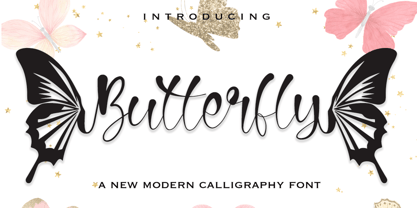 Butterfly Font Poster 1