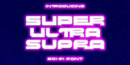 Super Ultra Supra Font Poster 1