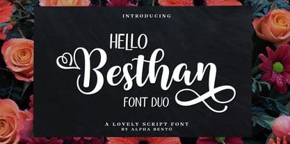 Besthan Script Font Poster 1