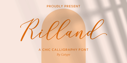 Rilland Script Font Poster 1