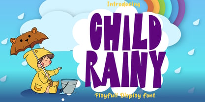 Child Rainy Font Poster 1
