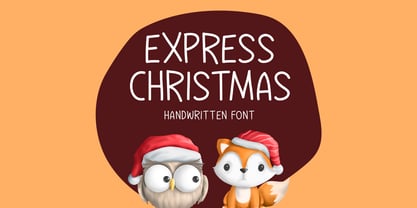 Express Christmas Fuente Póster 1