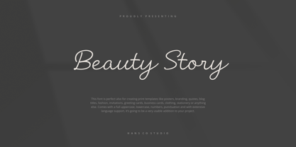 Beauty Story Font Poster 1