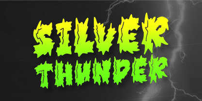 Silver Thunder Font Poster 1
