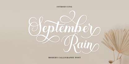 September Rain Script Fuente Póster 1