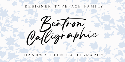 Bentron Calligraphic Fuente Póster 1