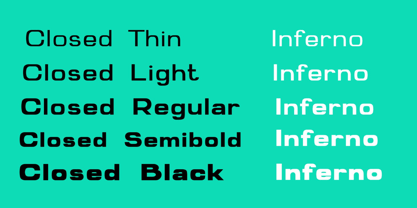 Inferno Family Font Poster 5