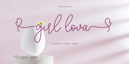 Girl lova Font Poster 1