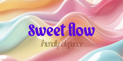 Sweet Waterfall Font Poster 7