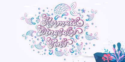 Girl Mermaid Font Poster 5
